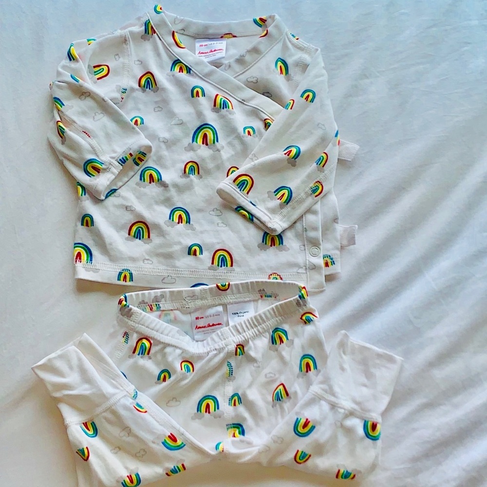 Hanna Andersson rainbow set, soft organic cotton